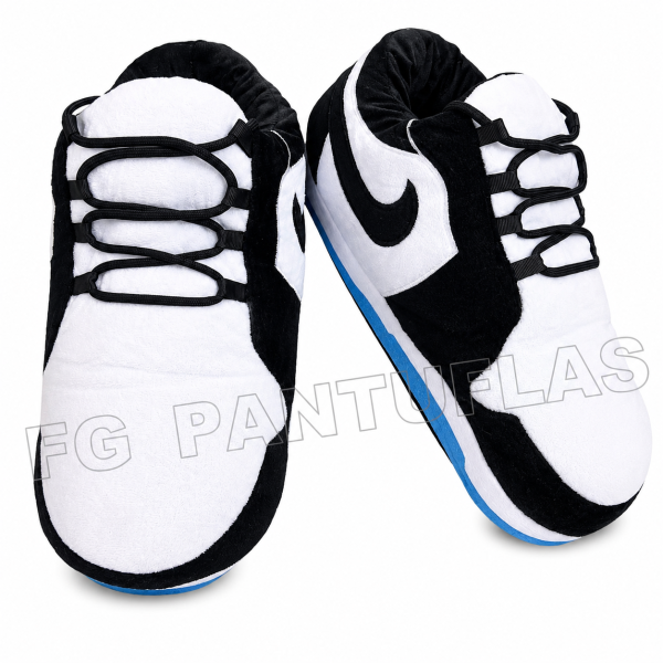 FGPantuflas Estilo DUNK LOW - Negra/Celeste